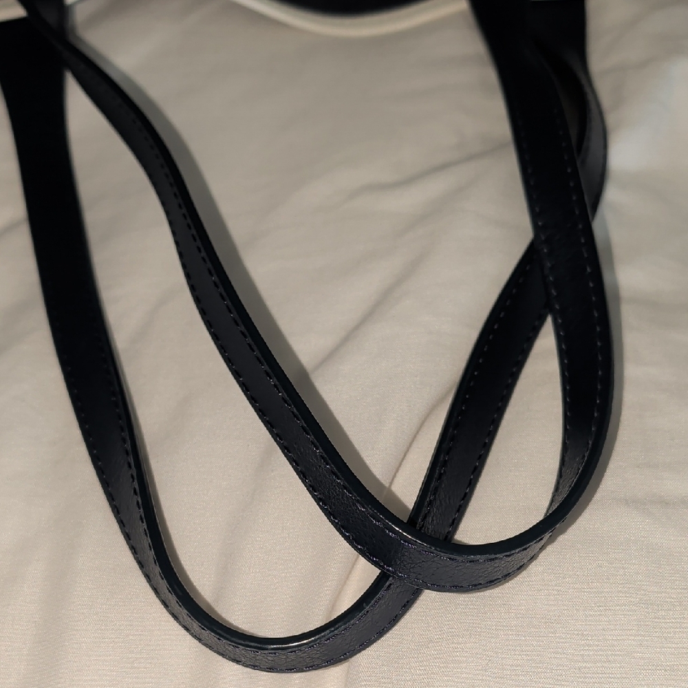 kate spade Canvas Tote with Navy Patent Base - Picture 3 of 9